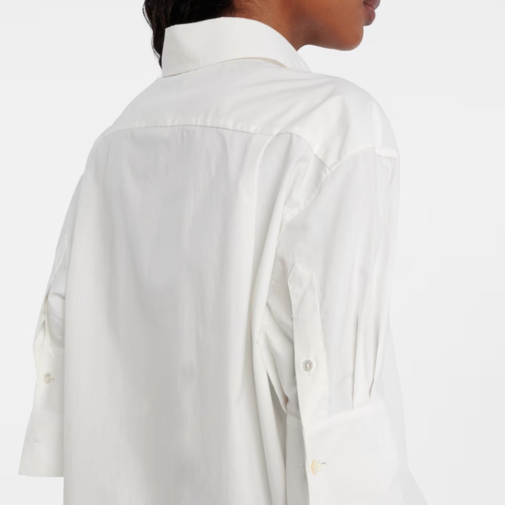 The Row White Cotton Button Down Shirt Size 4 Minimal Luxury Classic - Picture 3 of 15